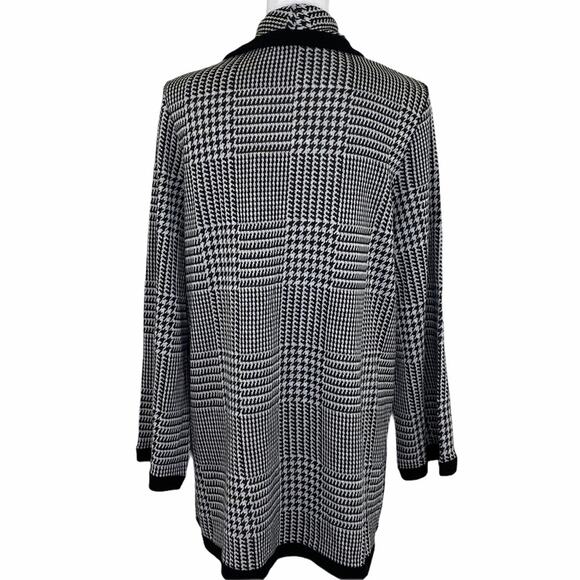 Nina Leonard Waterfall Cardigan Black Size M QVC - Picture 4 of 6